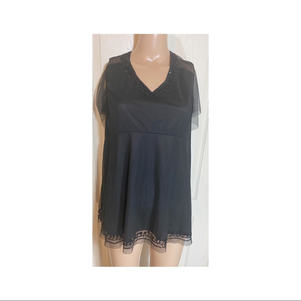 Torrid Black Lace Trim Blouse - Picture 2 of 6